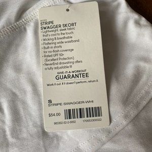 NWT Athleta White Stripe Swagger Skort